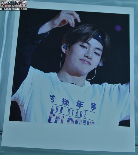 BTS POLAROID FANSITE V KIM TAEHYUNG 김태형 ARMS UP EPILOGUE SHIRT HEADBAND TAE TAE LAND FANSITE VANILLA SKY