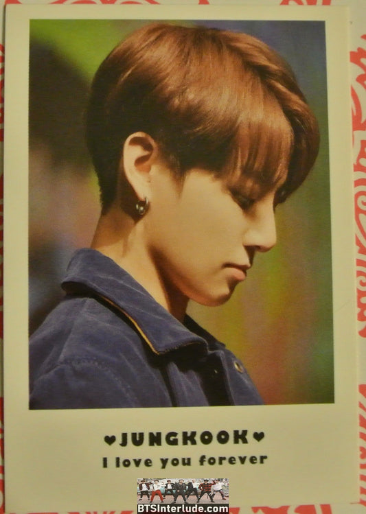 BTS POLAROID FANSITE JEON JUNGKOOK 전정국 PENSIVE PROFILE I LOVE YOU FOREVER FANSITE