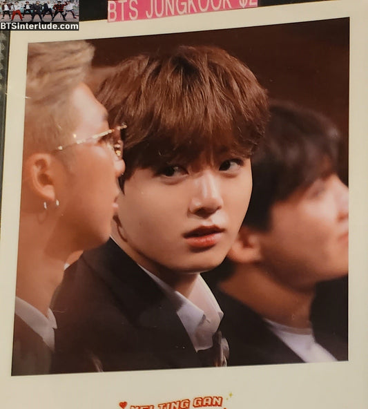 BTS POLAROID FANSITE XL SUB-UNIT JEON JUNGKOOK RM J-HOPE PROFILES BLACK SUIT TIE MELTING GAN