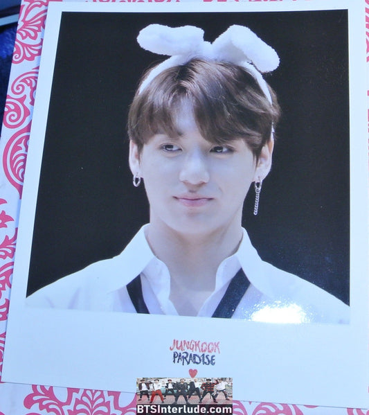 BTS POLAROID FANSITE JEON JUNGKOOK 전정국 FANSIGN BUNNY EARS JUNGKOOK PARADISE SITE