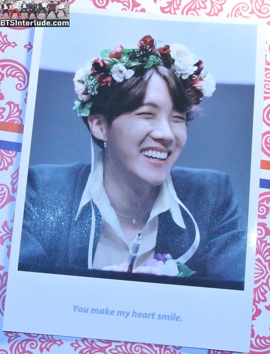 BTS POLAROID FANSITE XL J-HOPE JUNG HOSEOK 정호석 FLOWER TIARA FANSIGN DAY DREAMS FANSITE