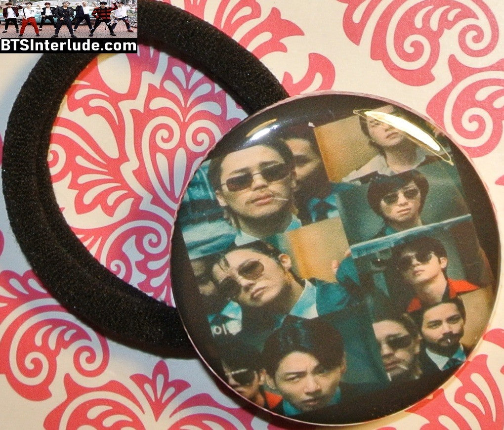 BTS PONYTAIL HOLDER BUTTON GROUP ARIRANG 2.0 방탄소년단 JUNGKOOK V JIMIN RM J-HOPE SUGA JIN SEAMLESS HAIR TIE