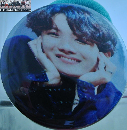 BTS PONYTAIL HOLDER BUTTON J-HOPE JUNG HOSEOK 정호석 HANDS ON CHEEKS FANSIGN SEAMLESS HAIR TIE