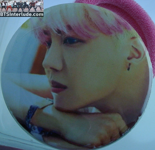 BTS PONYTAIL HOLDER BUTTON J-HOPE JUNG HOSEOK 정호석 BUTTER PINK BLOND HAIR PROFILE SEAMLESS HAIR TIE