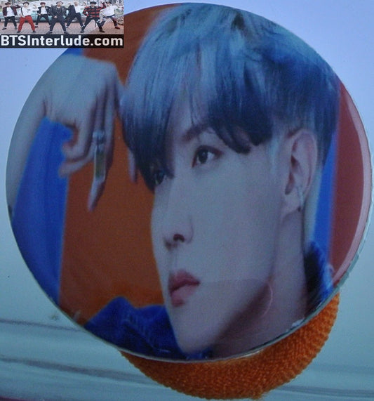 BTS PONYTAIL HOLDER BUTTON J-HOPE JUNG HOSEOK 정호석 BUTTER SILVER HAIR PROFILE SEAMLESS HAIR TIE