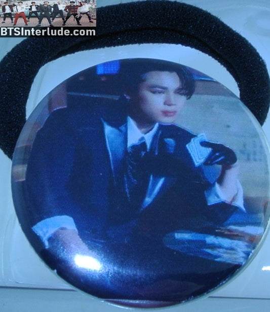 BTS PONYTAIL HOLDER BUTTON PARK JIMIN 박지민 ALLEY CAT CARDS SEAMLESS HAIR TIE