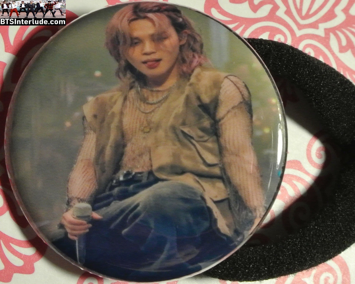 BTS PONYTAIL HOLDER BUTTON PARK JIMIN 박지민 ARIRANG LA TONGUE SEAMLESS HAIR TIE