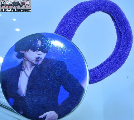 BTS PONYTAIL HOLDER BUTTON PARK JIMIN 박지민 PERMISSION TO DANCE FAKE LOVE SEAMLESS HAIR TIE
