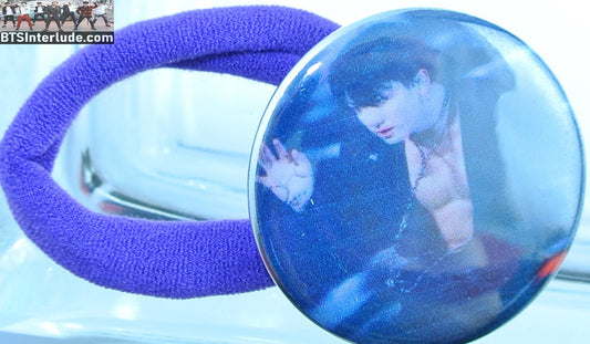 BTS PONYTAIL HOLDER BUTTON JEON JUNGKOOK 전정국 FAKE LOVE PTD PERMISSION TO DANCE CONCERT SOFI SEAMLESS HAIR TIE