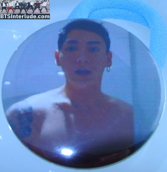 BTS PONYTAIL HOLDER BUTTON JEON JUNGKOOK 전정국 SHOWER SCENE GOLDEN SEAMLESS HAIR TIE