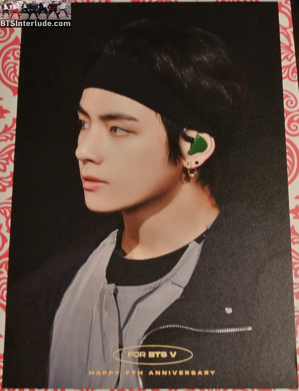 BTS POSTCARD FANSITE V KIM TAEHYUNG 김태형 BLACK BERET NUNA V FANSITE WE ARE ALWAYS TOGETHER