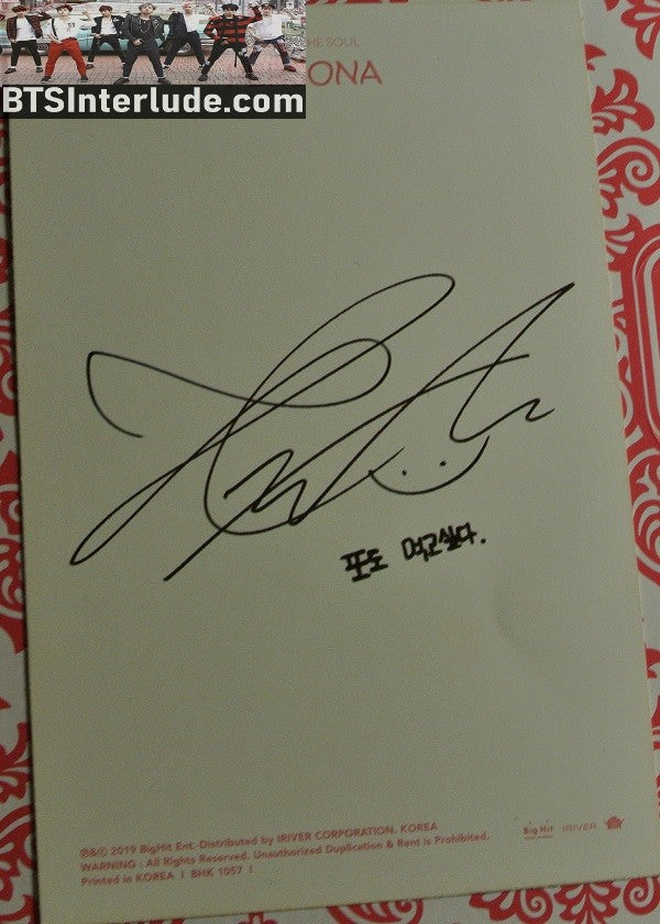 BTS POSTCARD OFFICIAL V KIM TAEHYUNG 김태형 MAP OF THE SOUL PERSONA BLUE HAIR BLANKET MOTS