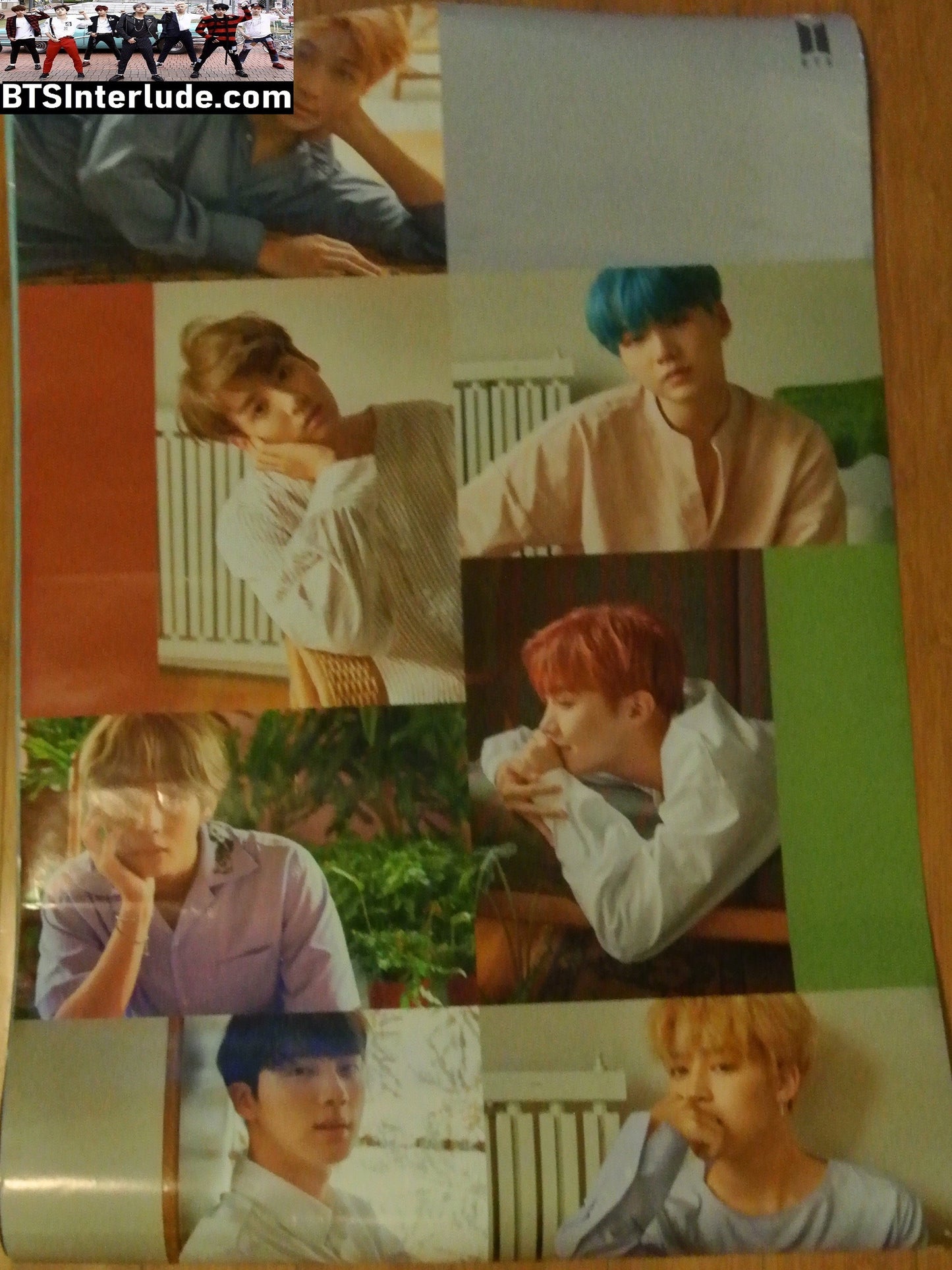 BTS POSTER FANSITE GROUP  7 FRAMES 22.5" X 34.5" JUNGKOOK V JIMIN RM J-HOPE SUGA JIN