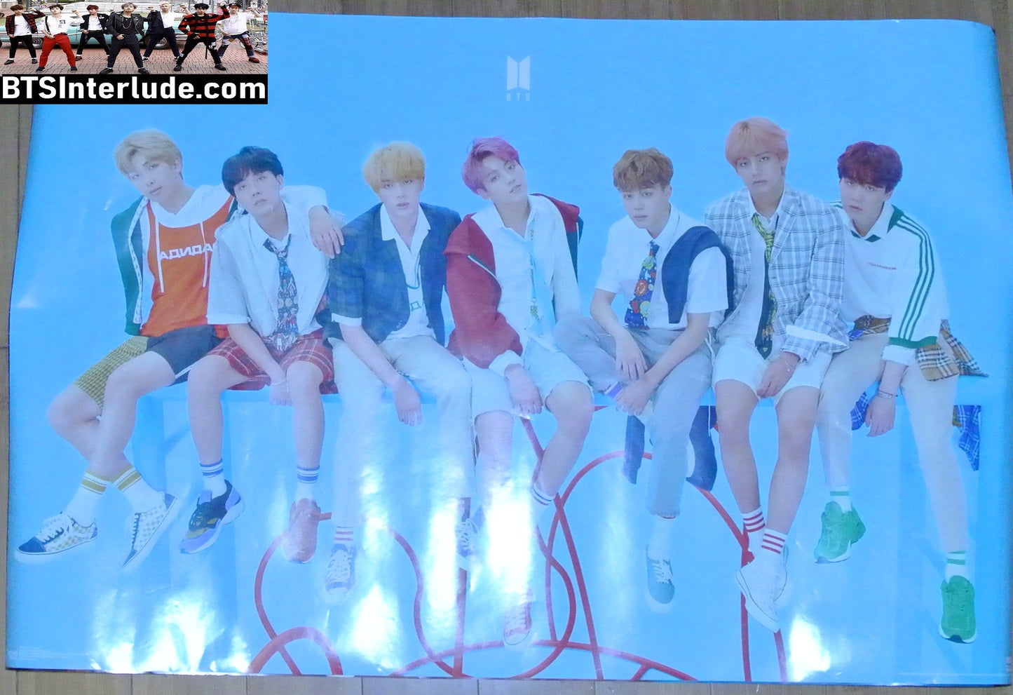 BTS POSTER FANSITE GROUP PLAYGROUND LOVE YOURSELF ANSWER 22.5" X 34.5" JUNGKOOK V JIMIN RM J-HOPE SUGA JIN
