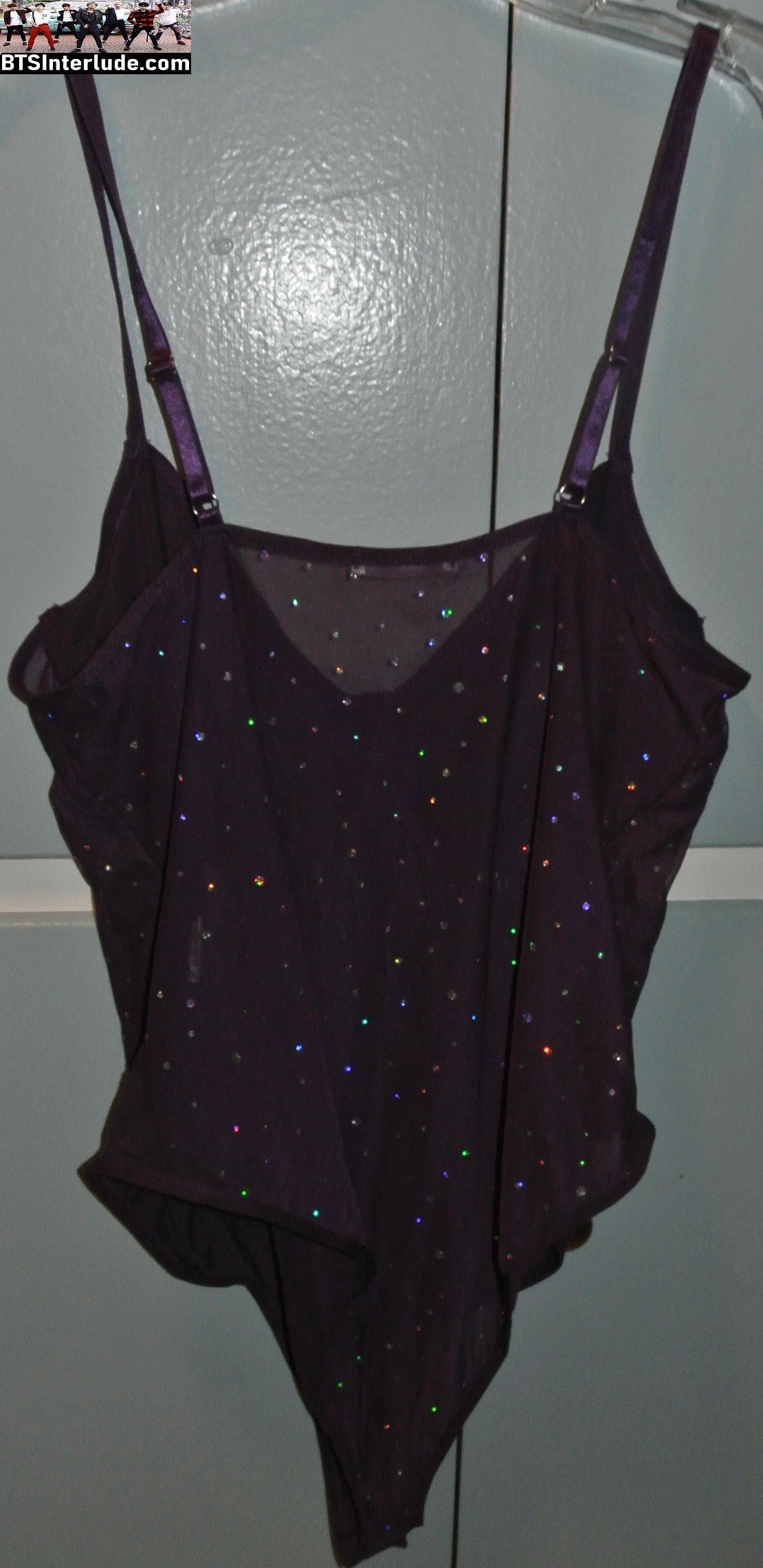 BTS LEOTARD PURPLE SPARKLE 2XL ARIRANG CONCERTS WORN ONCE JUNGKOOK V JIMIN RM J-HOPE SUGA JIN