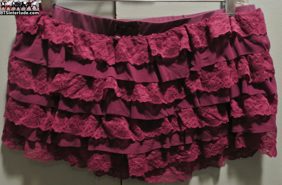BTS PETTIPANTS PURPLE LACE LARGE XL 2XL ARIRANG CONCERTS WORN ONCE JUNGKOOK V JIMIN RM J-HOPE SUGA JIN