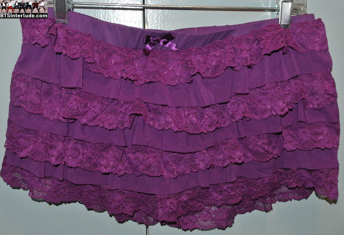 BTS PETTIPANTS PURPLE LACE LARGE XL 2XL ARIRANG CONCERTS WORN ONCE JUNGKOOK V JIMIN RM J-HOPE SUGA JIN