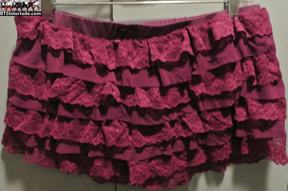 BTS PETTIPANTS PURPLE LACE LARGE XL 2XL ARIRANG CONCERTS WORN ONCE JUNGKOOK V JIMIN RM J-HOPE SUGA JIN