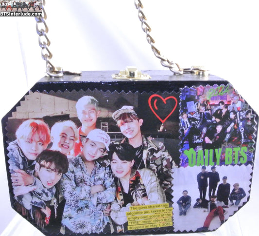 BTS PURSE CIGAR BOX GROUP OCTOGON FIRE 2ND MUSTER AND PEACE SHIRTS JUNGKOOK V JIMIN RM J-HOPE SUGA JIN