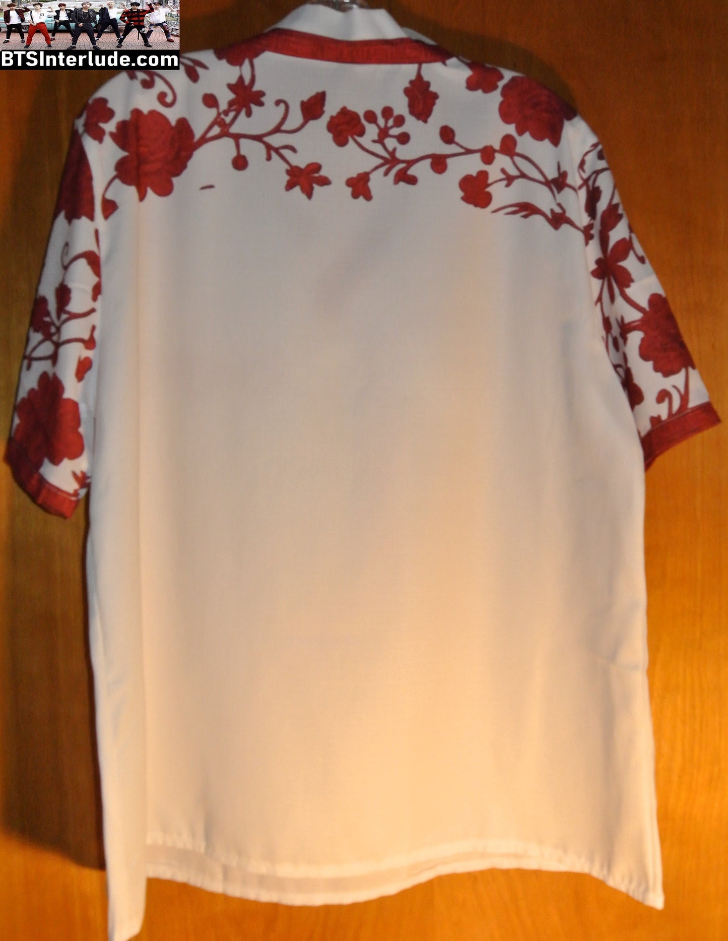 BTS SHIRT GROUP BANGTAN 방탄소년단 ARIRANG FAUX HANBOK WHITE RED FLOWERS NORIGAE 3XL JUNGKOOK V JIMIN RM J-HOPE SUGA JIN