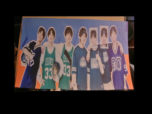 BTS SLOGAN VINYL GROUP SPORTS JERSEYS JUNGKOOK V JIMIN RM J-HOPE SUGA JIN BANNER SIGN LIMITED EDITION