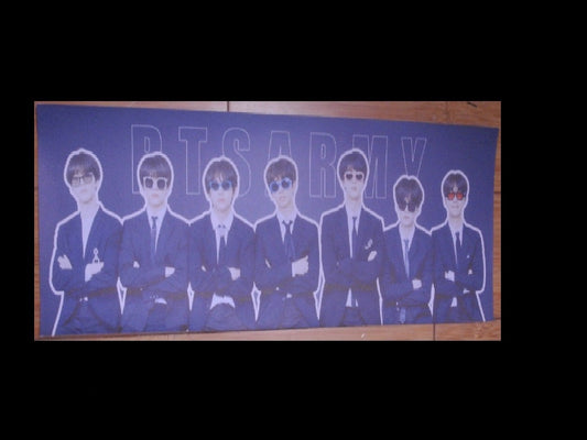 BTS SLOGAN VINYL GROUP SUNGLASSES JUNGKOOK V JIMIN RM J-HOPE SUGA JIN BANNER SIGN LIMITED EDITION