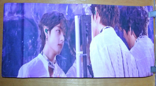 BTS SLOGAN FABRIC V KIM TAEHYUNG 김태형 MIRROR REFLECTION PINK JACKET FANSITE BANNER 2 SIDED LIMITED EDITION