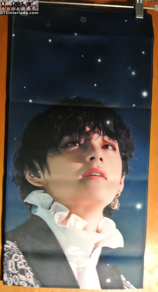BTS SLOGAN FABRIC XL V KIM TAEHYUNG 김태형 2019 MMAS DIONYSUS MOON SUN VV FANSITE DOUBLE WIDE SLOGAN BANNER LIMITED EDITION