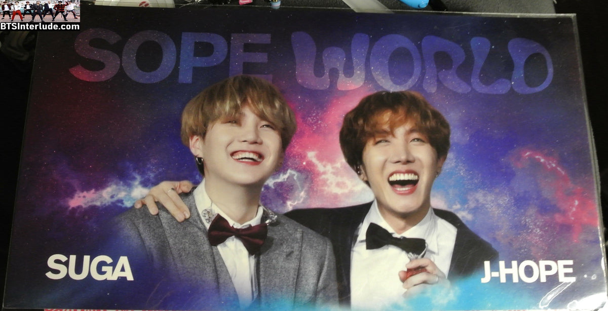 BTS SLOGAN FANSITE PAPER SUB-UNIT SUGA MIN YOONGI J-HOPE JUNG HOSEOK SOPEWORLD 6" X  11"