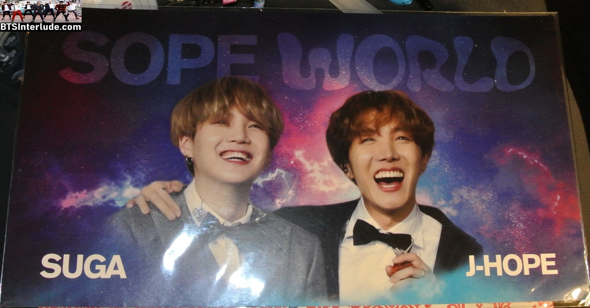 BTS SLOGAN FANSITE PAPER SUB-UNIT SUGA MIN YOONGI J-HOPE JUNG HOSEOK SOPEWORLD 6" X  11"