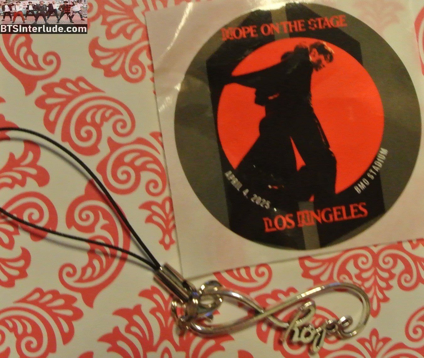 BTS STICKER CHARM J-HOPE JUNG HOSEOK HOBI 정호석 HOPE ON THE STAGE LA TOUR STOP