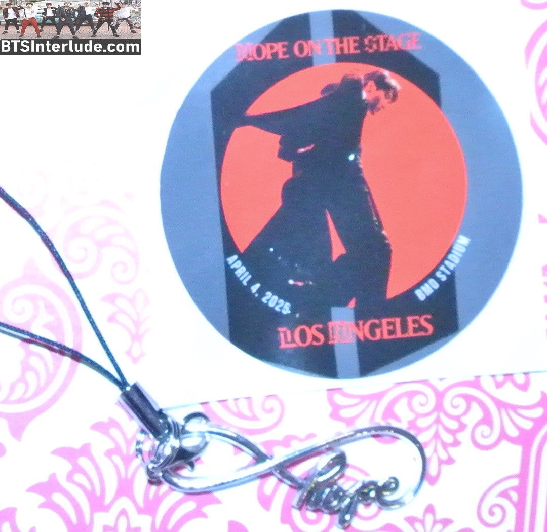 BTS STICKER CHARM J-HOPE JUNG HOSEOK HOBI 정호석 HOPE ON THE STAGE LA TOUR STOP