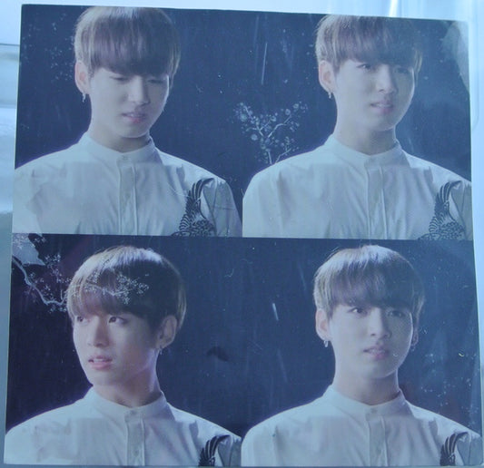 BTS STICKER JEON JUNGKOOK 전정국 4 FRAME WHITE SHIRT