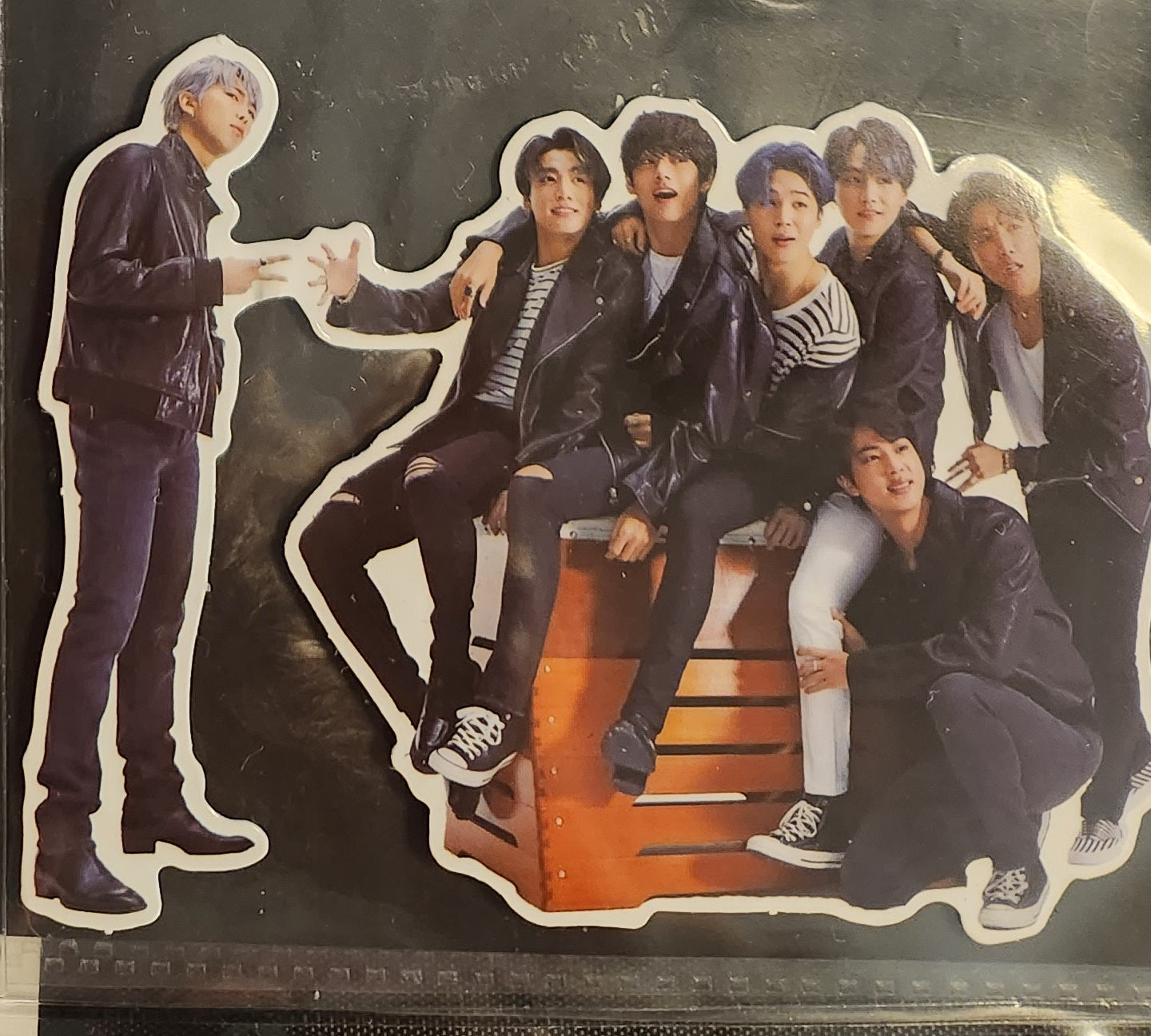 BTS STICKERS GROUP RM STANDING TO SIDE