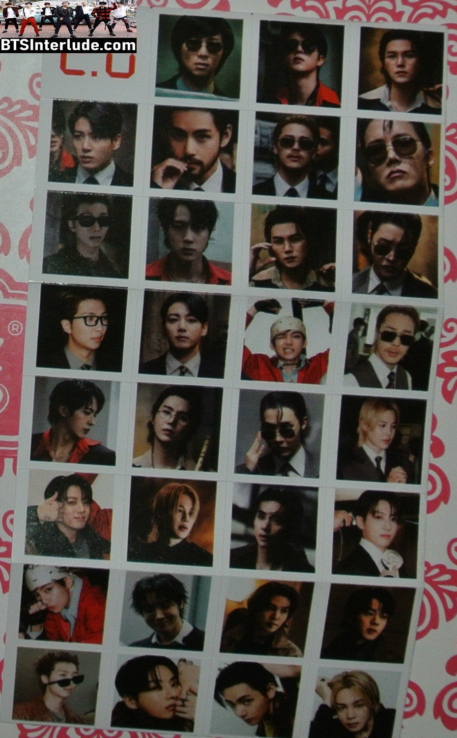 BTS STICKERS GROUP 방탄소년단 ARIRANG 2.0 32 STICKERS SHEET INDIVIDUAL JUNGKOOK V JIMIN RM J-HOPE SUGA JIN