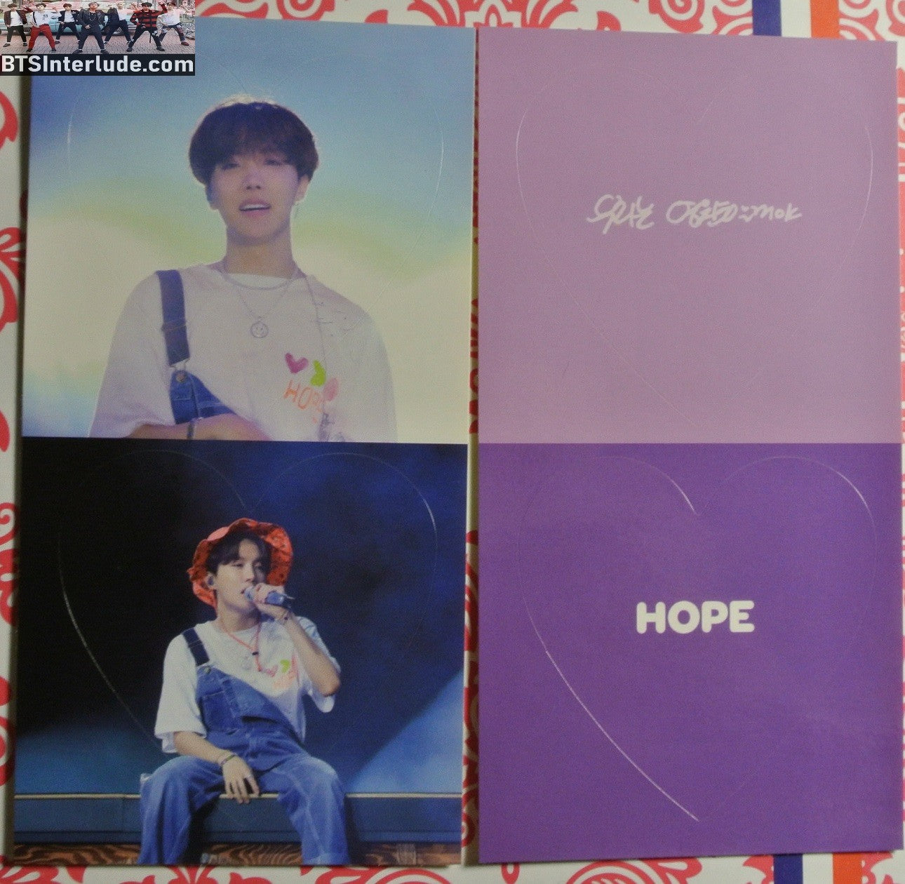 BTS STICKERS J-HOPE JUNG HOSEOK HOBI 정호석 SET OF 4 FANSITE SPI IS FOR ETERNITY