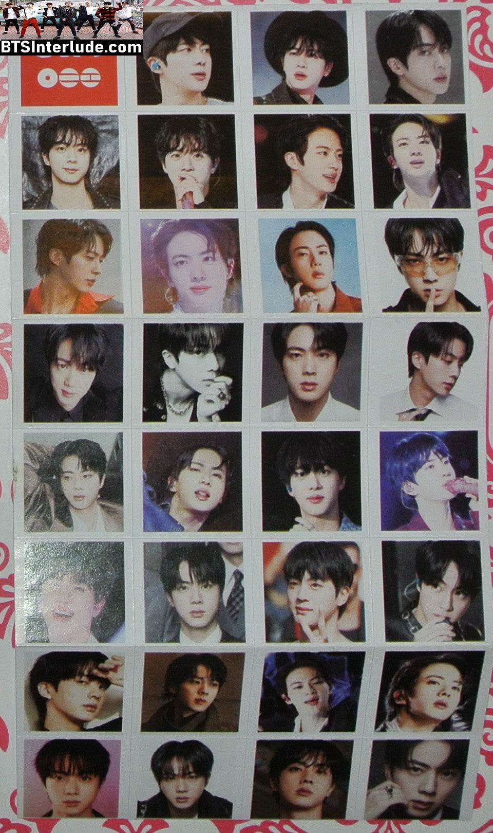 BTS STICKERS JIN KIM SEOKJIN 김석진 ARIRANG 32 SMALL STICKERS SHEET