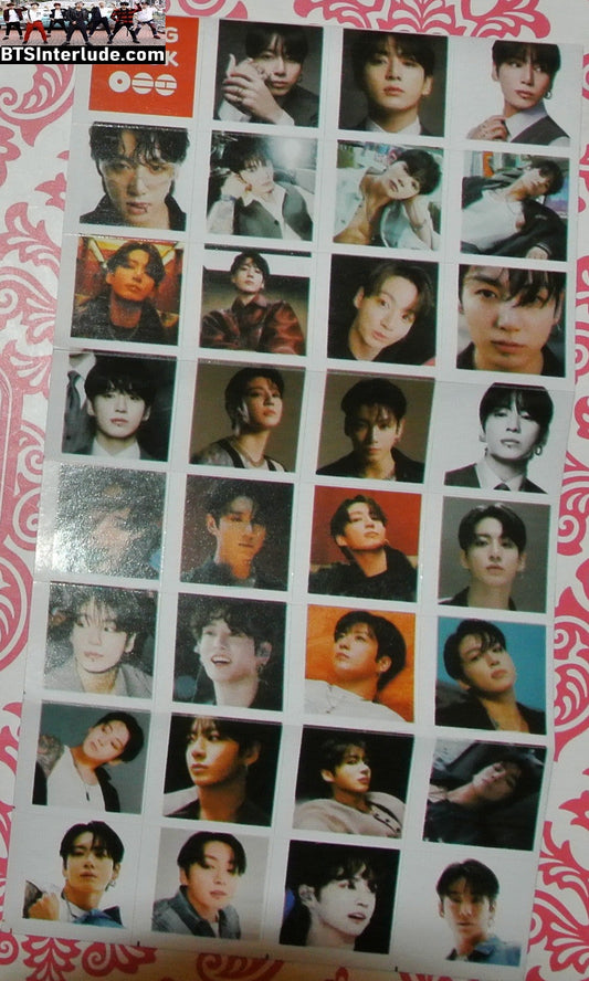 BTS STICKERS JEON JUNGKOOK JK 전정국 ARIRANG SET OF 32 SMALL STICKERS FANSITE