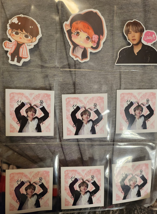 BTS STICKERS SUGA MIN YOONGI 민윤기 LARGE MISCELLANEOUS STICKERS