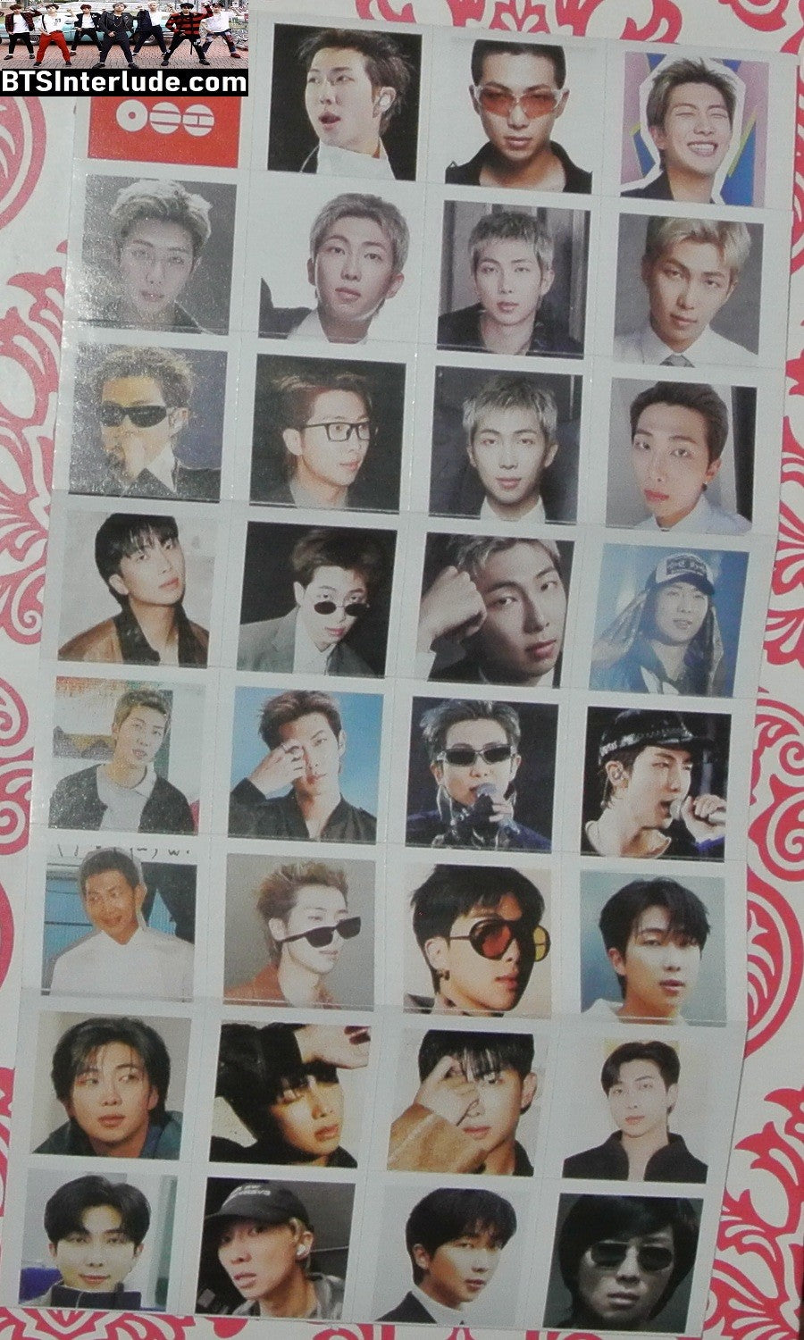 BTS STICKERS RM KIM NAMJOON 김남준 ARIRANG SET OF 32 SMALL STICKERS FANSITE