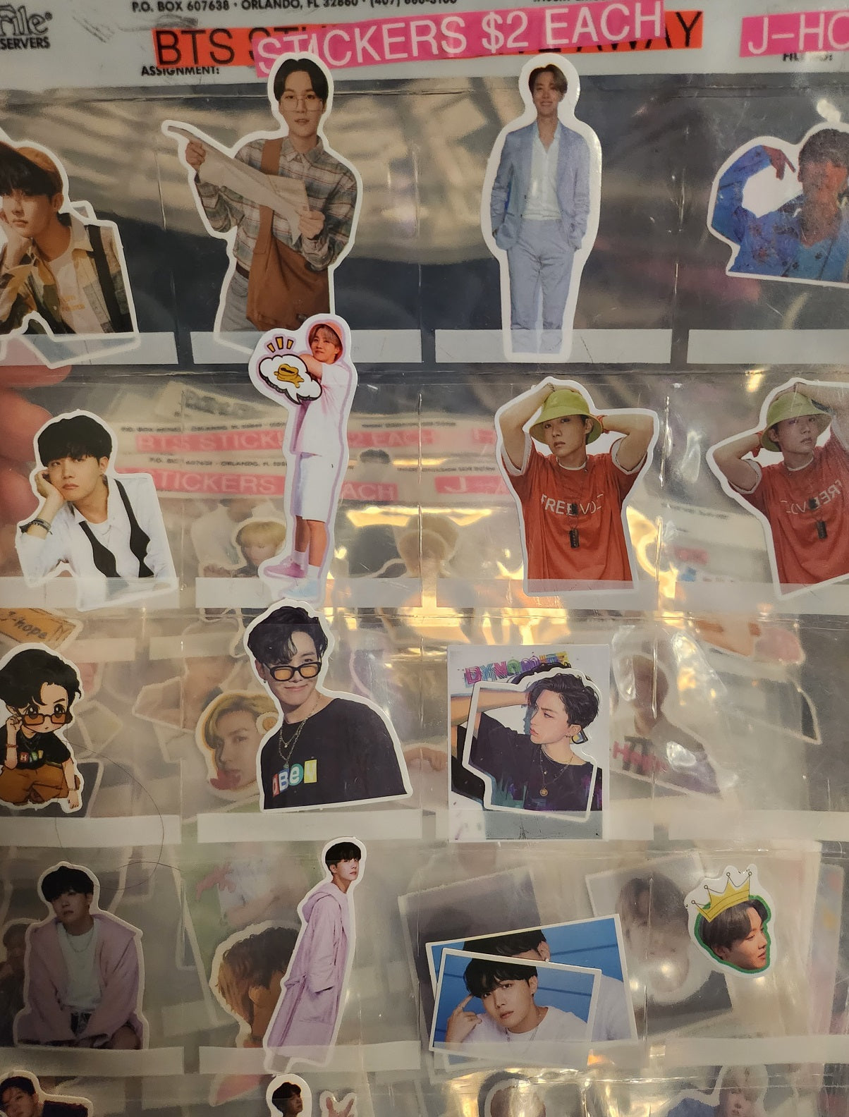 BTS STICKERS J-HOPE JUNG HOSEOK 정호석 SMALL MISCELLANEOUS STICKERS