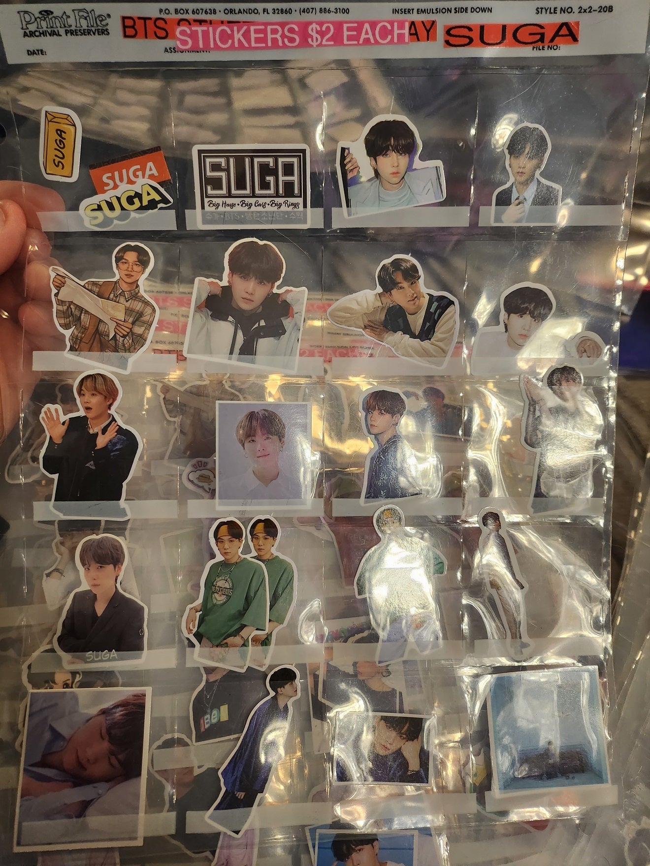 BTS STICKERS SUGA MIN YOONGI 민윤기 SMALL MISCELLANEOUS STICKERS