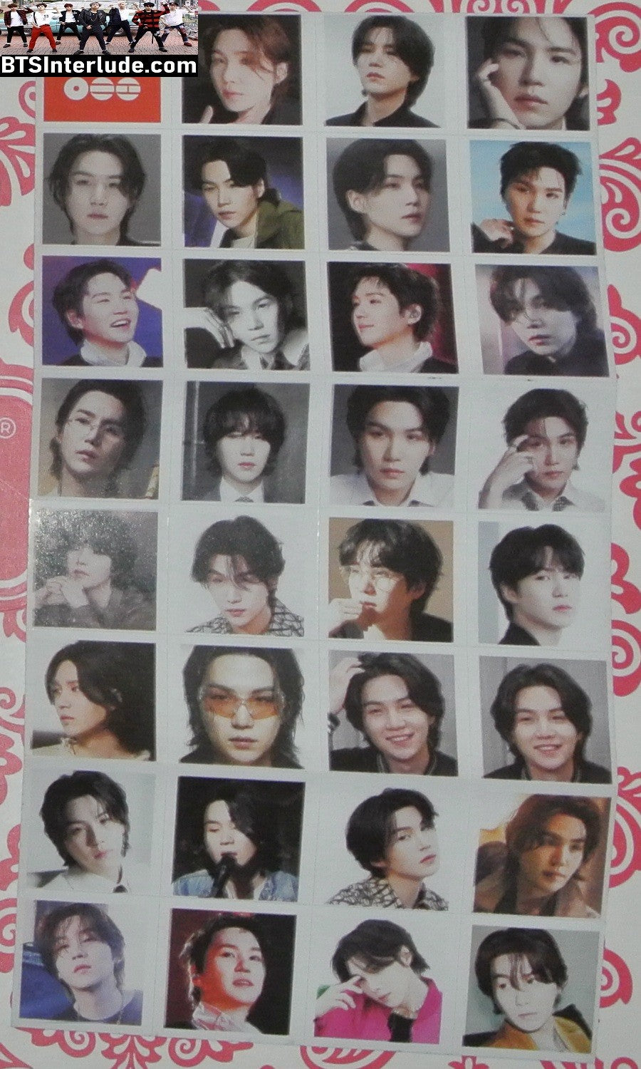 BTS STICKER SHEET SUGA MIN YOONGI 민윤기 ARIRANG SET OF 32 SMALL STICKERS