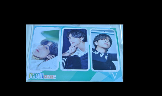 BTS STICKERS V KIM TAEHYUNG 김태형 SET OF 3 STICKERS MOTS ERA FANSITE UNOFFICIAL