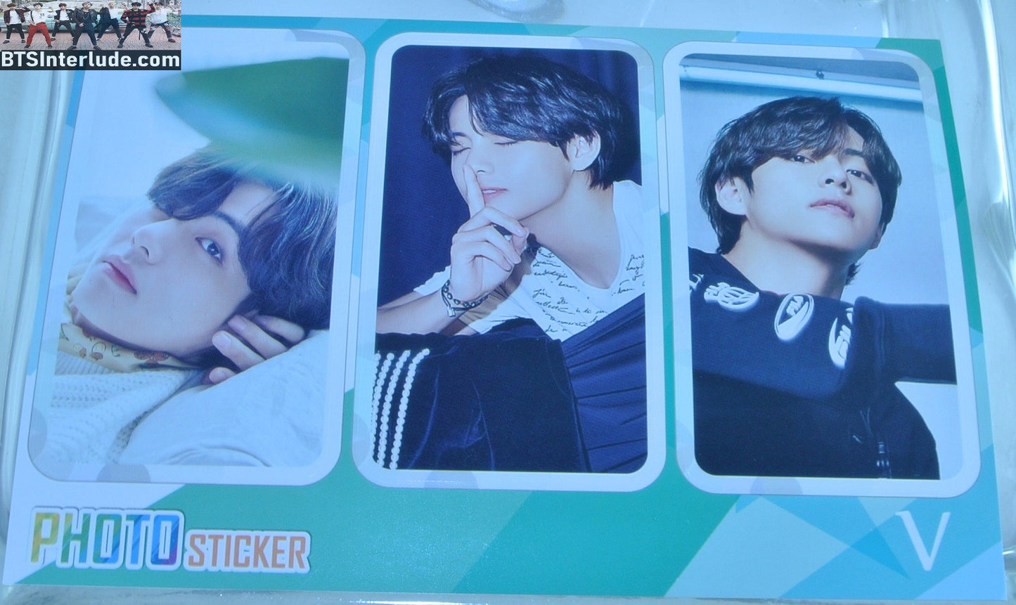 BTS STICKERS V KIM TAEHYUNG 김태형 SET OF 3 STICKERS MOTS ERA FANSITE UNOFFICIAL
