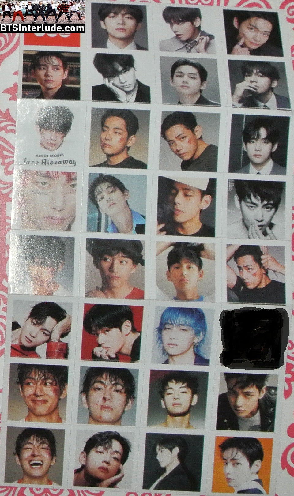 BTS STICKER V KIM TAEHYUNG 김태형 ARIRANG SET OF 31 STICKERS