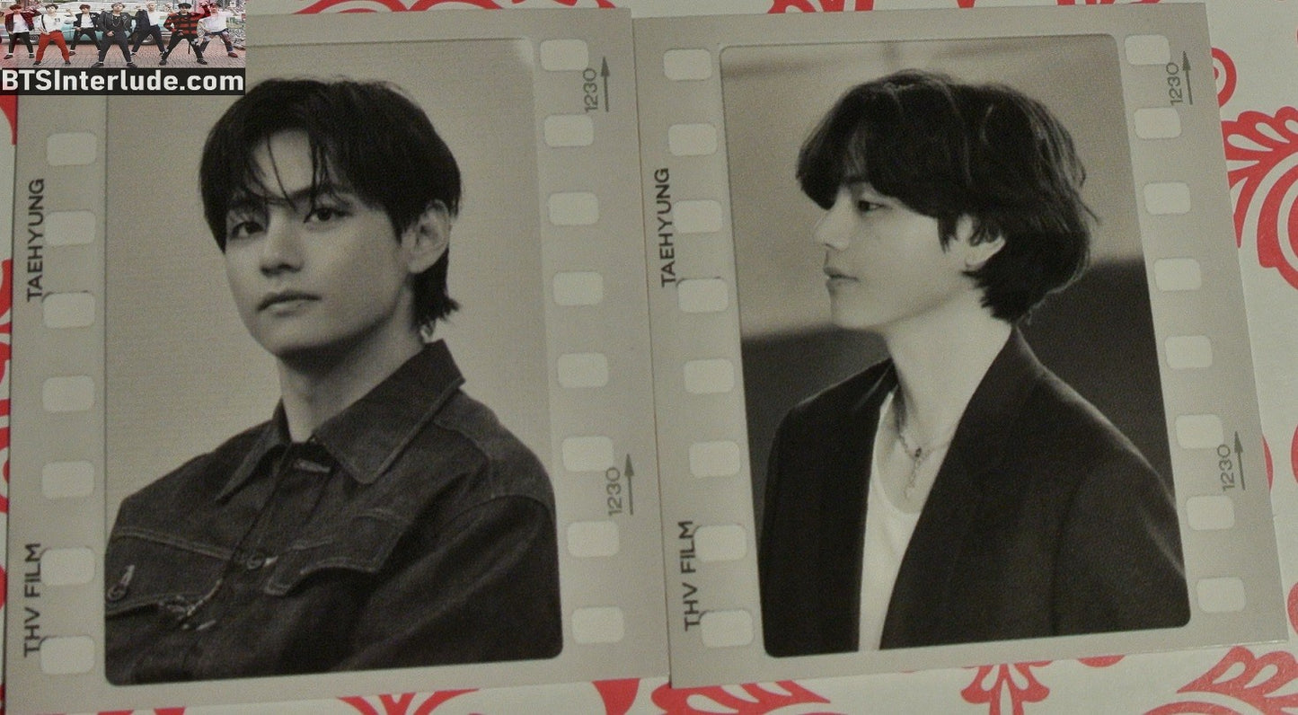 BTS STICKERS V KIM TAEHYUNG 김태형 BLACK AND WHITE SET OF 2 NUNA V FANSITE BEFORE MIDNIGHT