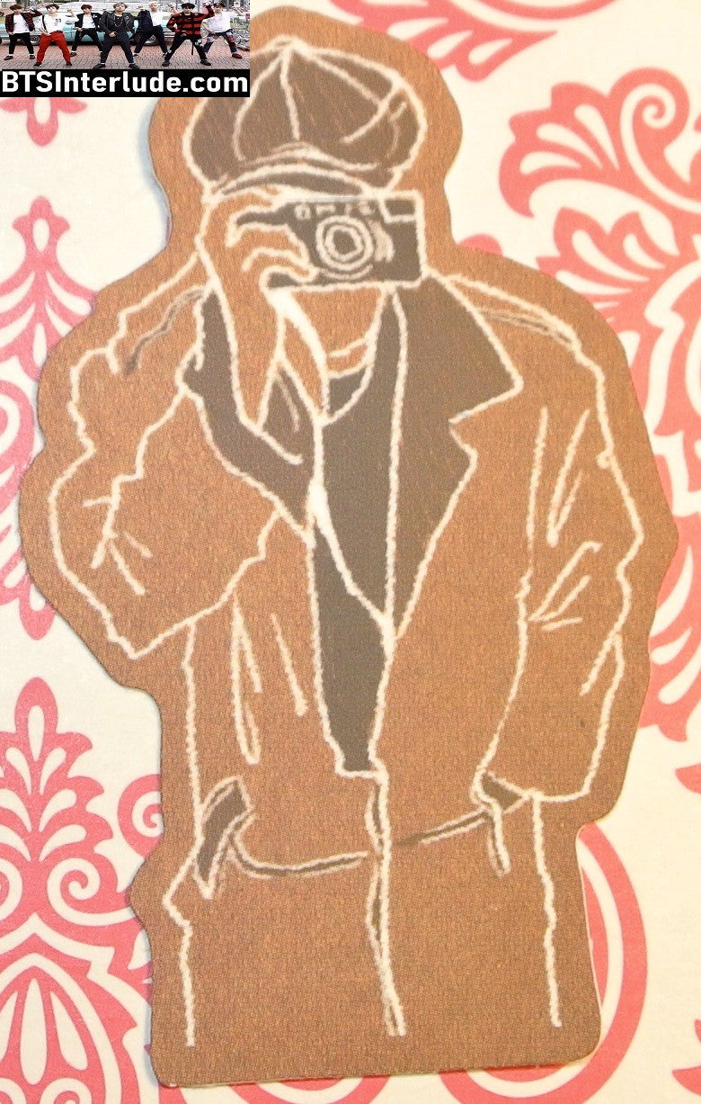 BTS STICKER V KIM TAEHYUNG 김태형 BROWN SCENERY MUSIC VIDEO SCENE CAMERA HAT