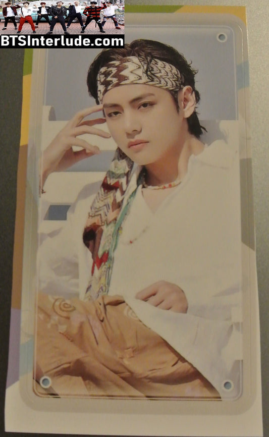 BTS STICKER V KIM TAEHYUNG 김태형 BLACK WHITE ZIGZAG BANDANA