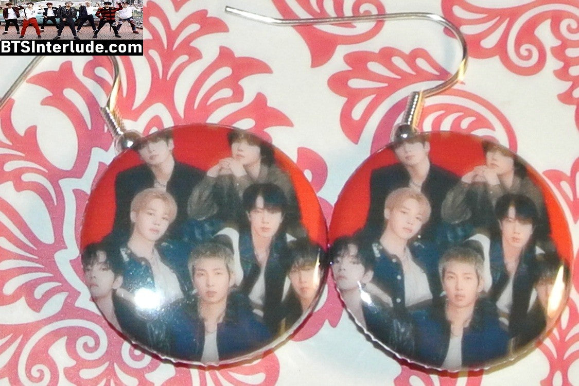 BTS EARRINGS BUTTON GROUP BANGTAN 방탄소년단 2 IN 1 ARIRANG RED JUNGKOOK V JIMIN RM J-HOPE SUGA JIN PIERCED OR CLIPS DANGLE DROP LIMITED EDITION